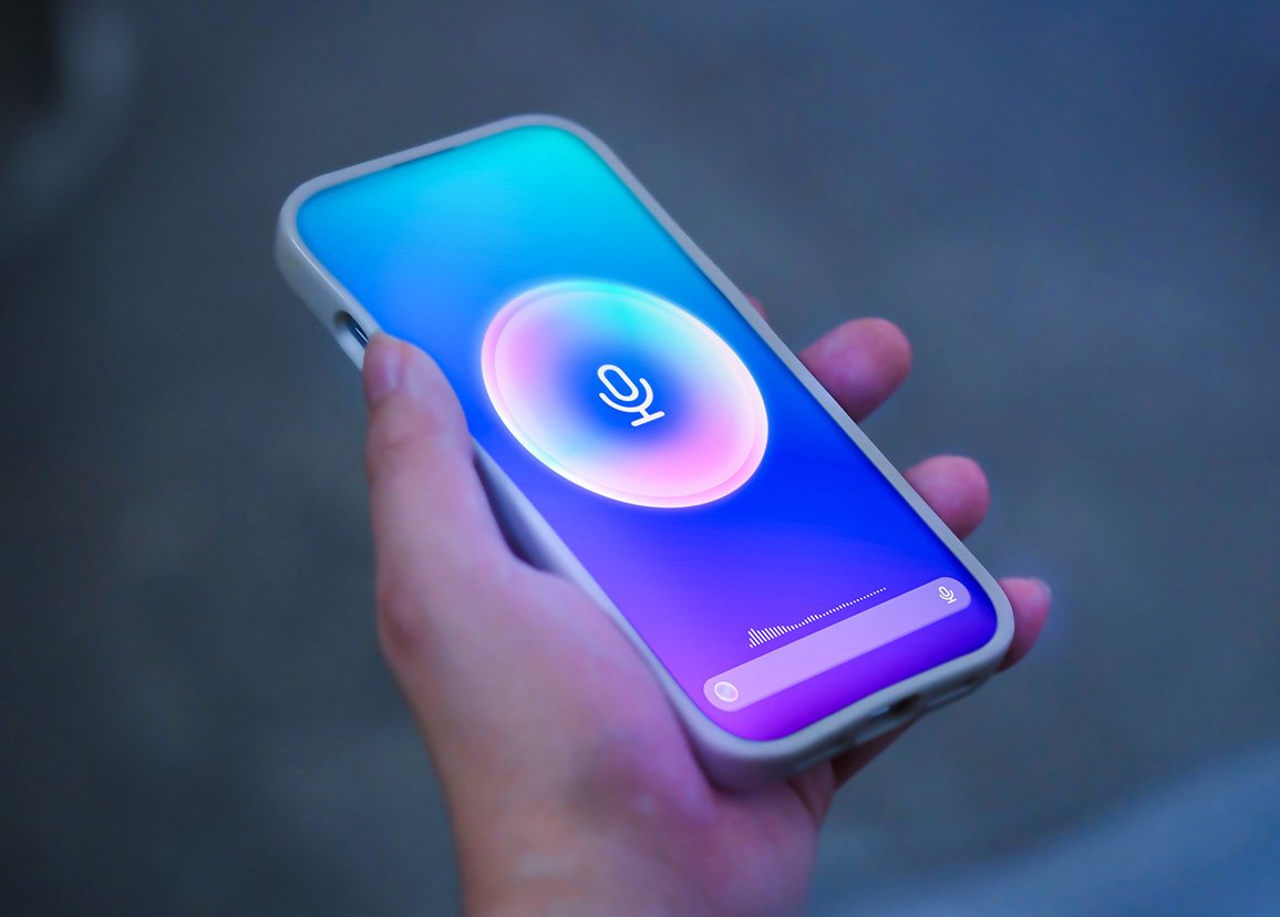 AI chatbot on a mobile screen holding with hand