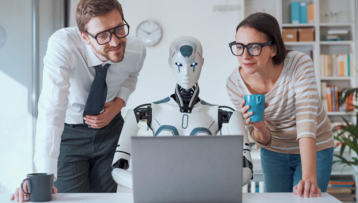 CodeClouds team reviewing an AI integration